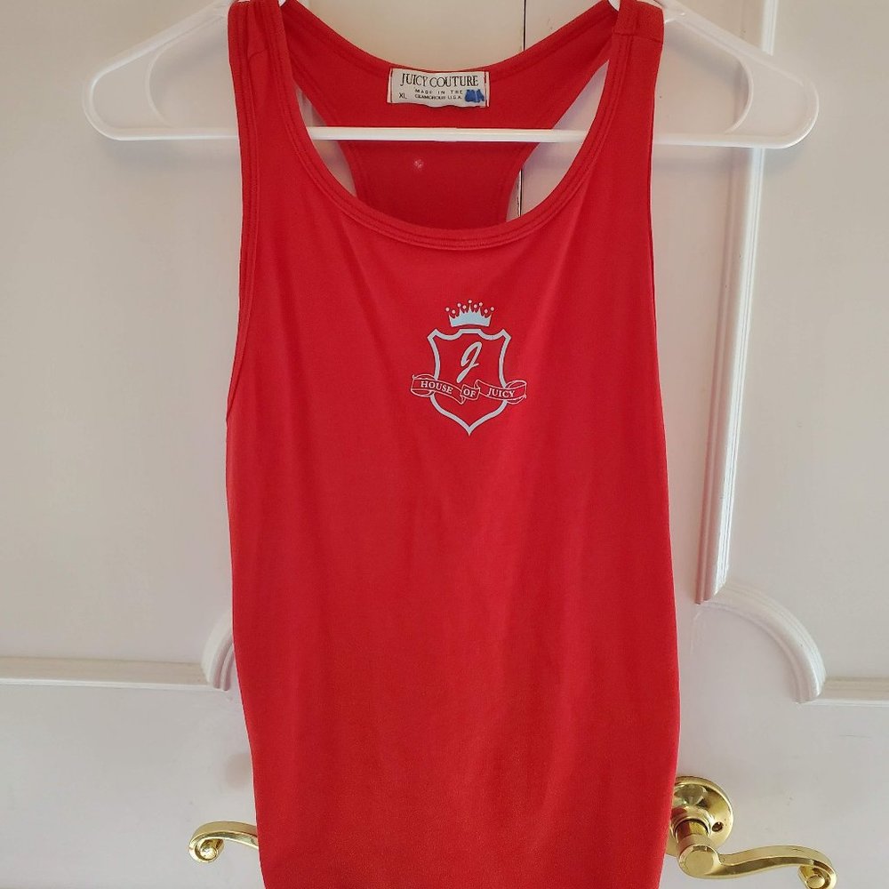RARE VINTAGE Juicy Couture Vintage Red Halter Tank Top Girls XL 1